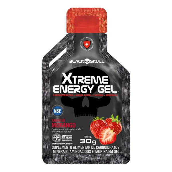 XTREME ENERGY BLACK SKULL GEL 30G MORANGO