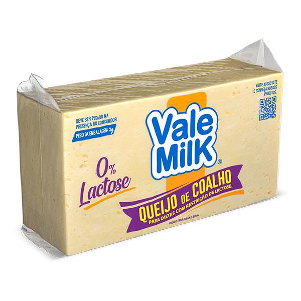 QUEIJO VALE MILK ZERO LACT KG COALHO