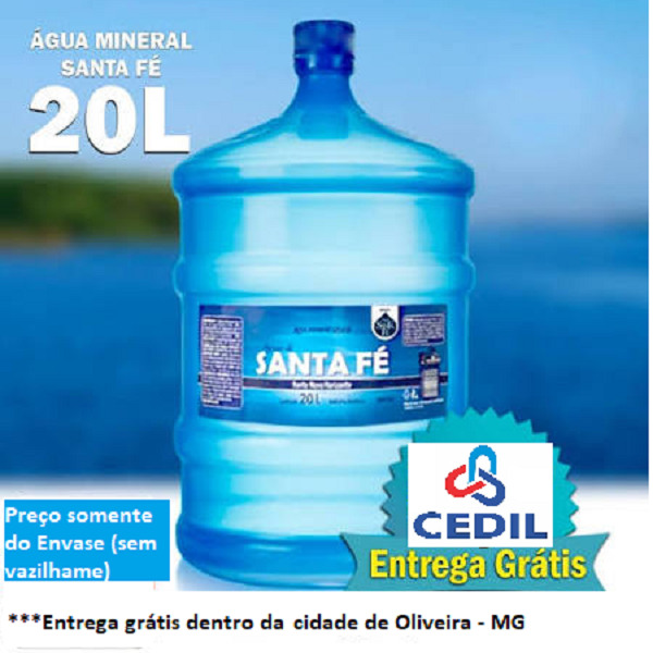 Água Mineral Natural Santa Fé 20l (envase)