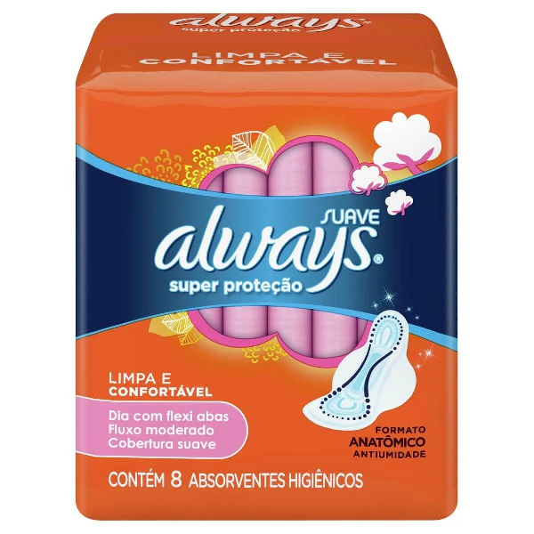 ABS ALWAYS SUPER PROTECAO SUAVE C/ABAS C/8UN