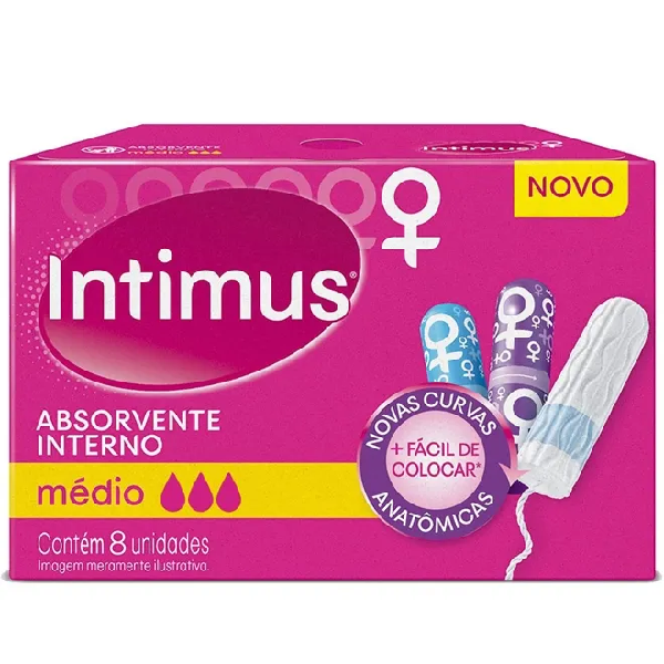 Absorvente Interno Intimus Discreto Médio 8 unidades