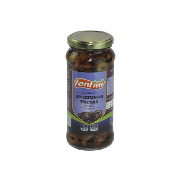 Azeitonas Pretas Fatiadas Fontini 200g