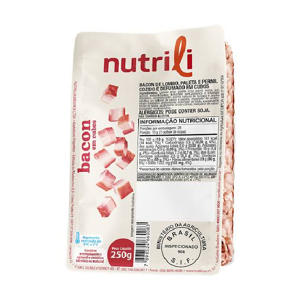Bacon Cubo Nutrili 250g