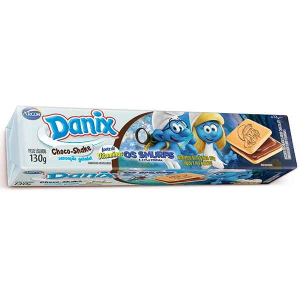 Bisc Arcor Danix Rech Choco Shake 130g