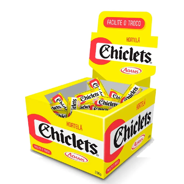 CHICLE CAIXINHA ADAMS HORTELA  C/100