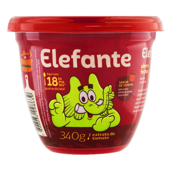 EXTRATO DE TOMATE ELEFANTE POTE 340G