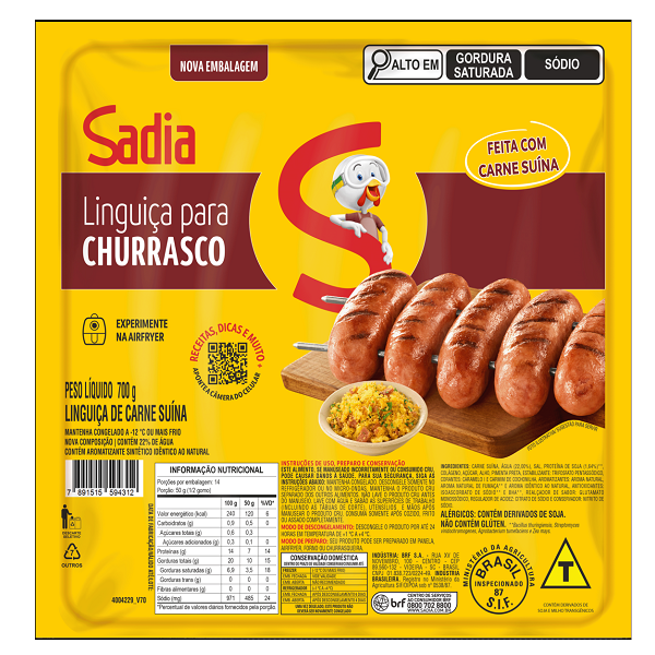 Linguiça Toscana Sadia 700g