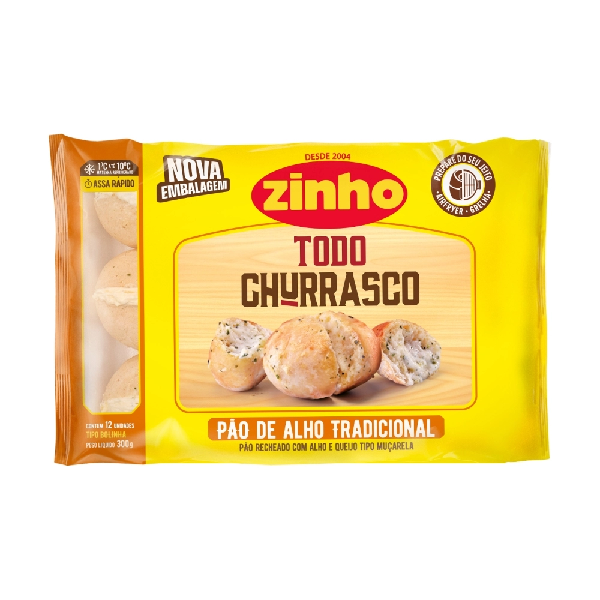 PÃO DE ALHO ZINHO BOLINHA DE QUEIJO 300G