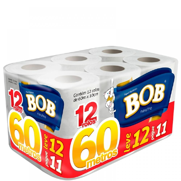 PAPEL HIGIENICO BOB ROLAO  12x60MT