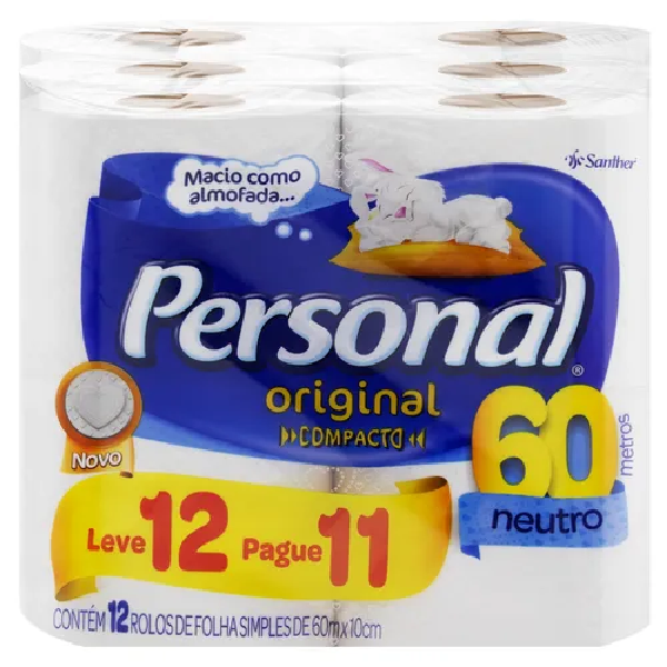 PAPEL HIGIENICO PERSONAL 12X60MT