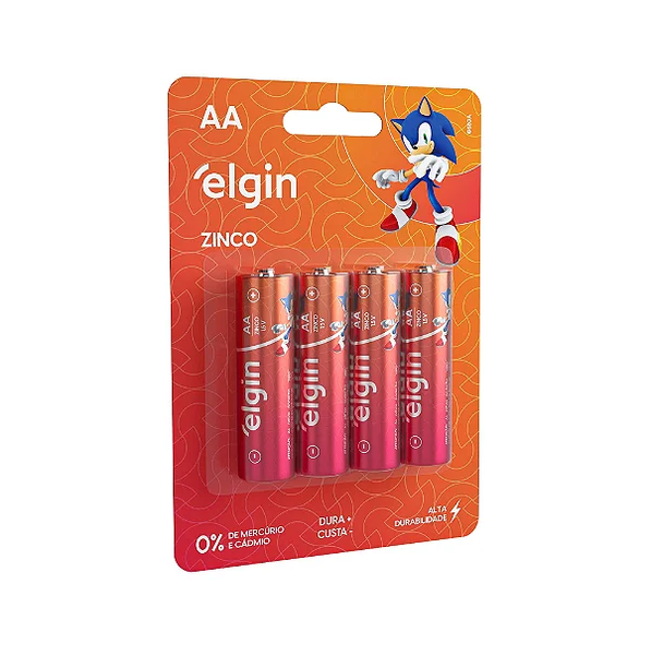 PILHA 2A ELGIN COMUM BLISTER C/4