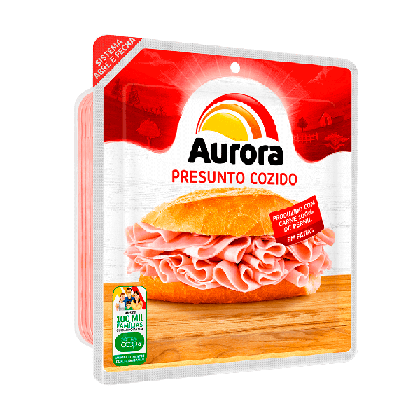 PRESUNTO COZIDO FATIADO AURORA 180G