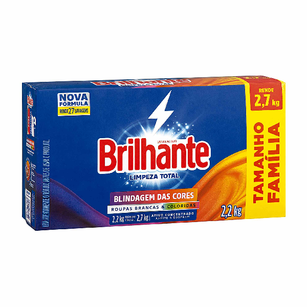 SABAO EM PO BRILHANTE LIMPEZA TOTAL 2,2KG