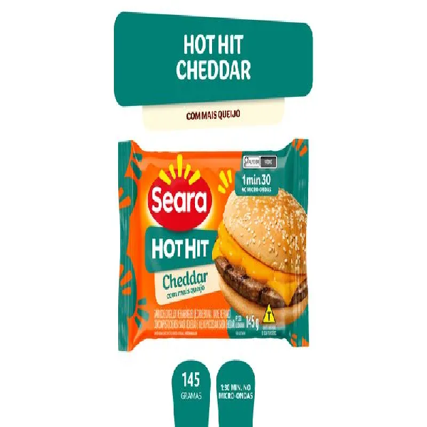 SANDUICHE SEARA HOT HIT CHEDDAR 145G