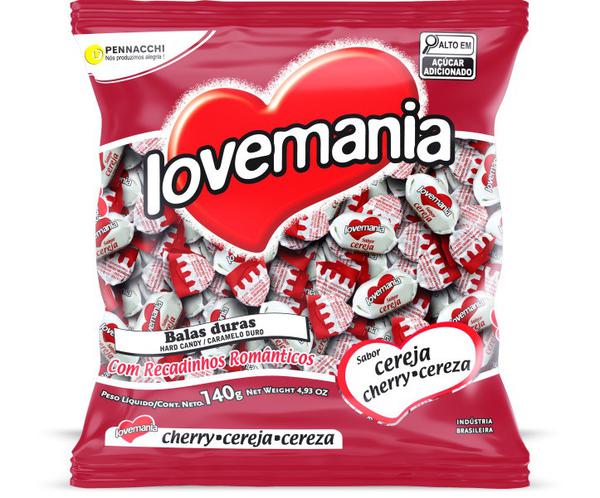 BALA LOVE MANIA 140GR CEREJA