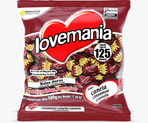 BALA LOVE MANIA 500GR CANELA