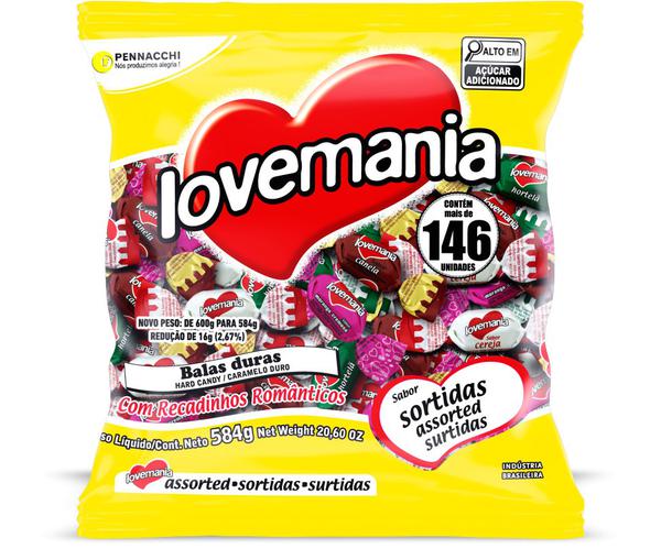 BALA LOVE MANIA 584GR SORTIDA RECHEADA