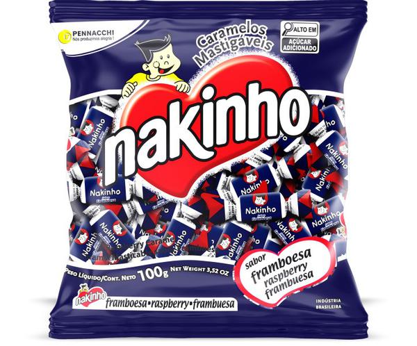 BALA NAKINHO 100GR FRAMBOESA