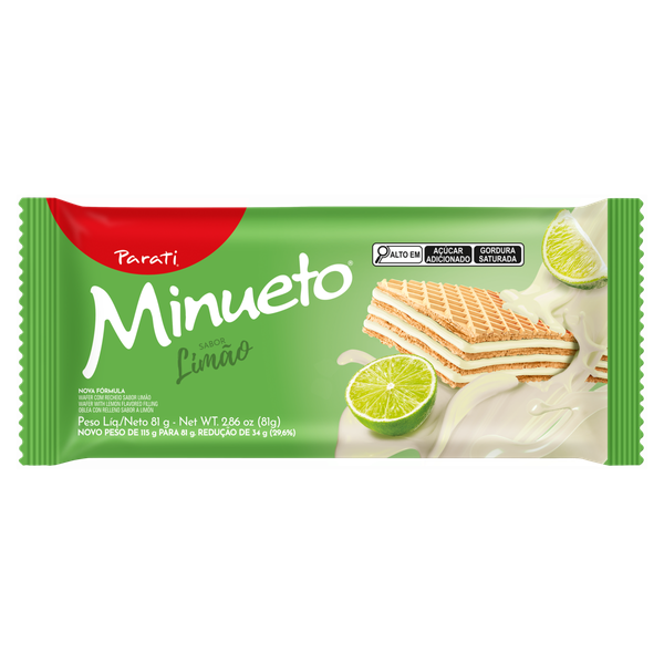 BISCOITO MINUETO WAFFER 81GR LIMAO