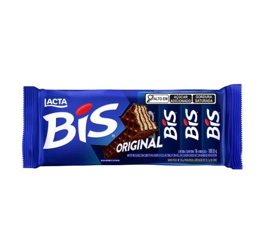 CHOCOLATE LACTA BIS 16UN LEITE