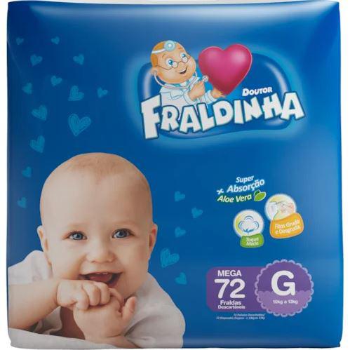 FRALDA BEBÊ DR FRALDINHA G 72UN