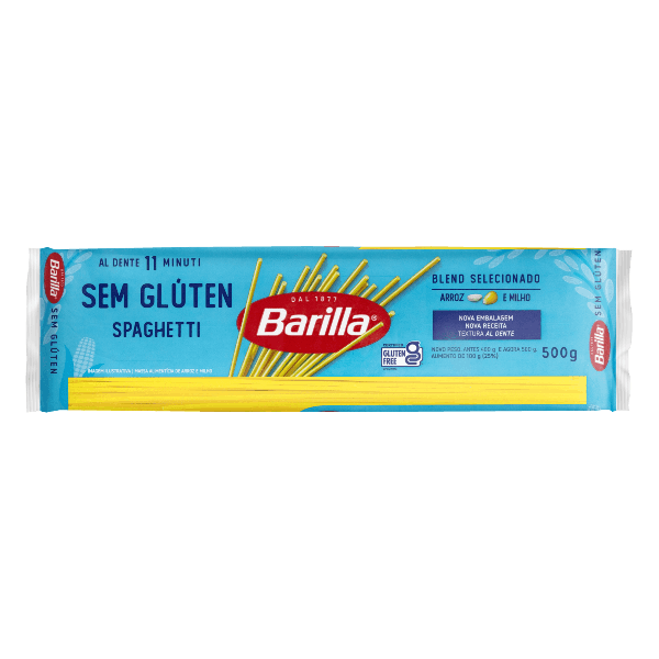MACARRÃO BARILLA 500GR SPAGHETTI S/GLUTEN