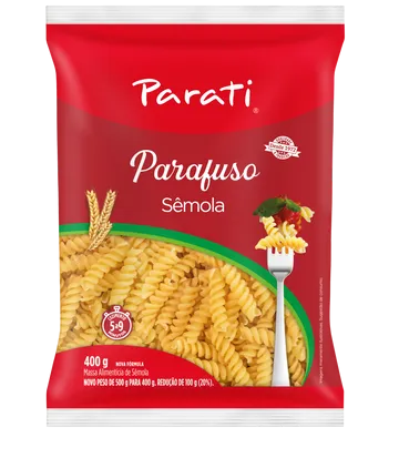 MACARRÃO PARATI 400GR PARAFUSO SEMOLA