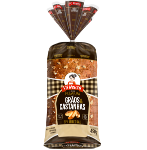 PÃO VO NEUZA 450GR GRÃOS E CASTANHAS
