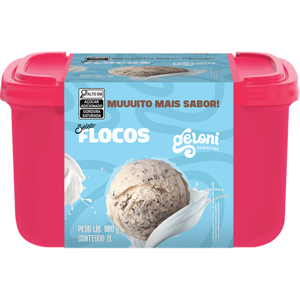 SORVETE GELONI 2LT FLOCOS