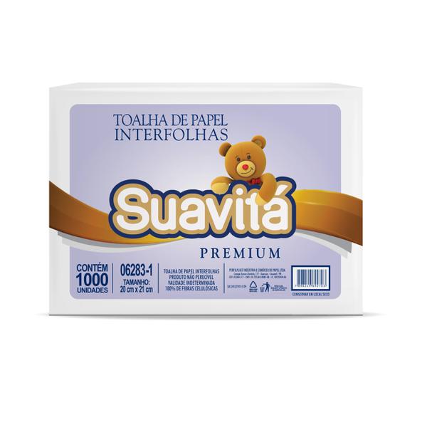 TOALHA PAPEL INTERFOLHAS SUAVITÁ PREMIUM C/1000UN