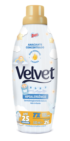 Amaciante Zupp Conc Velvet Baby 500ml