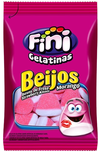 Bala Fini Gelatina Beijos 15gr