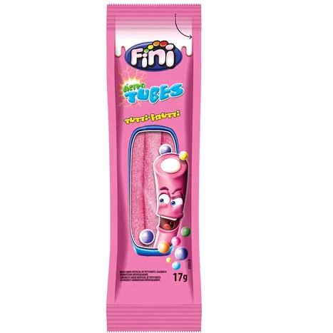 Bala Fini Gelatina Tubes Tutti Frutti 15g