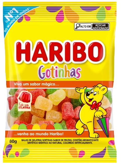 Bala Gelatina Gotinhas 80gr Haribo