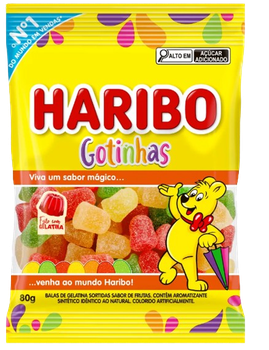 Bala Gelatina Gotinhas 80gr Haribo
