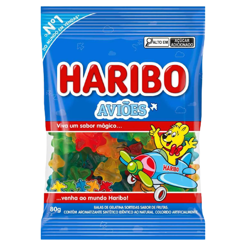 Bala Gelatina Haribo Avioes 80gr