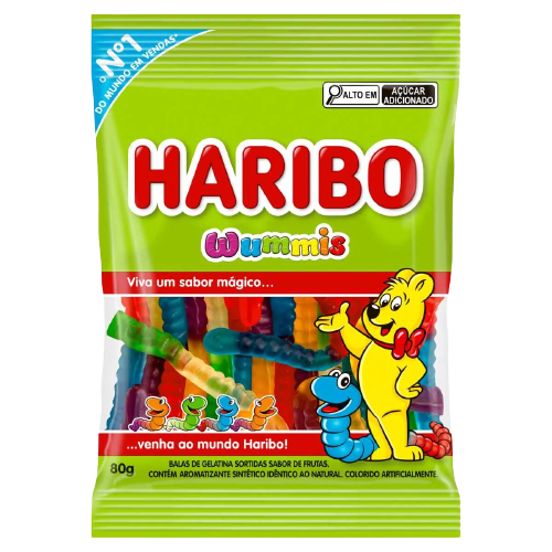 Bala Gelatina Haribo Wummis 80gr