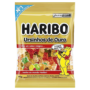 Bala Gelatina Ursinhos Ouro 80gr Haribo