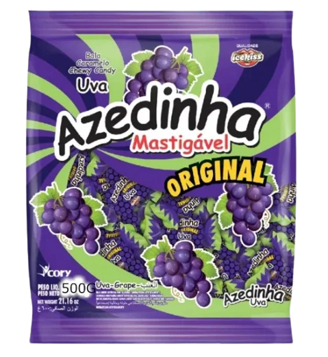 Bala Icekiss Azedinha Mastigavel Original Uva 500gr