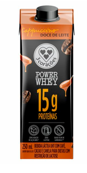 Bebida Lactea 3 Coracoes Cappu. Whey 15g Doce Leite 250ml