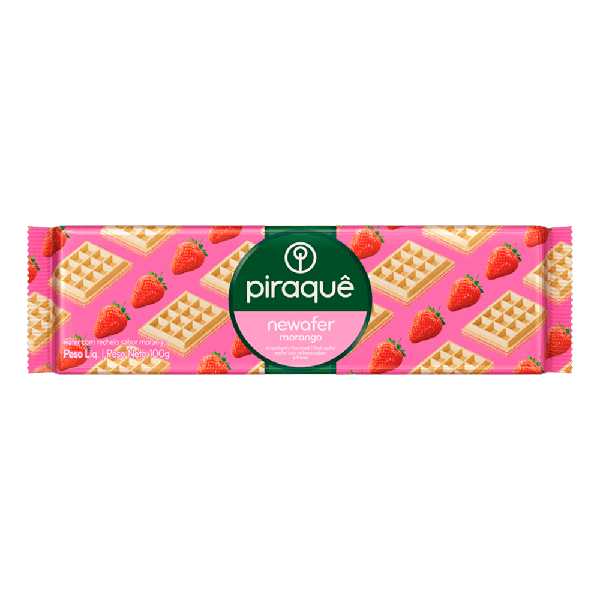 Biscoito Piraque Newafer Morango 100gr