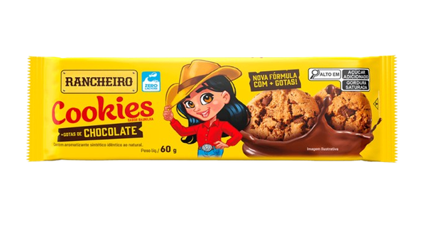 Cookies Rancheiro Chocolate Gotas Chocolate 60gr