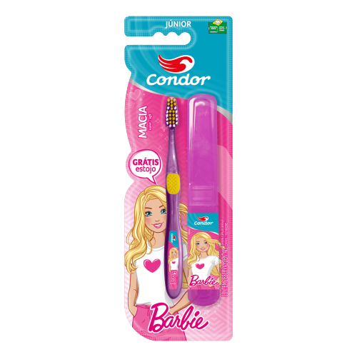 Escova Dental Condor Intantil Barbie + Estojo Gratis