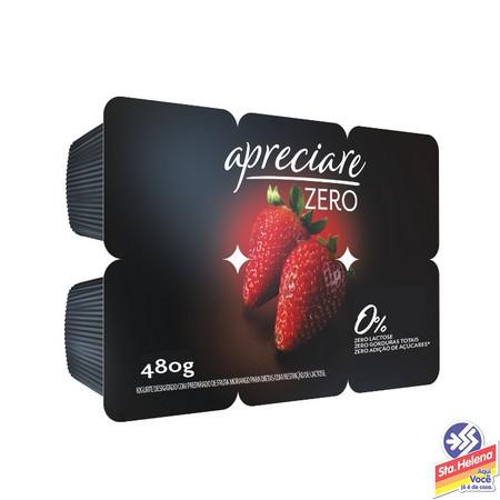 Iogurte Apreciare Morango Zero 480gr