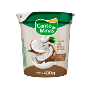 Iogurte Canto Minas Pedacos Coco 400gr