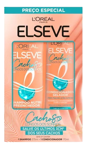 Kit Elseve Shampoo 375 + Cond 170 Cachos Longo Dos Sonhos
