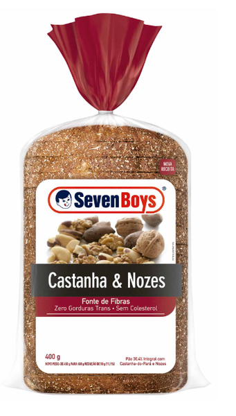 Pao Sevenboys Castanha/Nozes 400gr