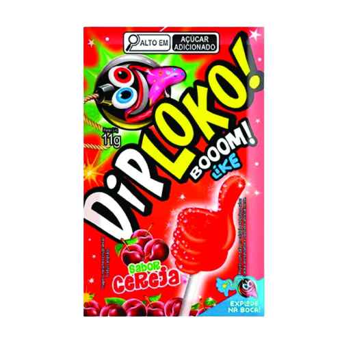 Pirulito Dip Loko Boom Cereja 11gr
