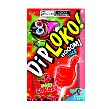 Pirulito Dip Loko Boom Cereja 11gr