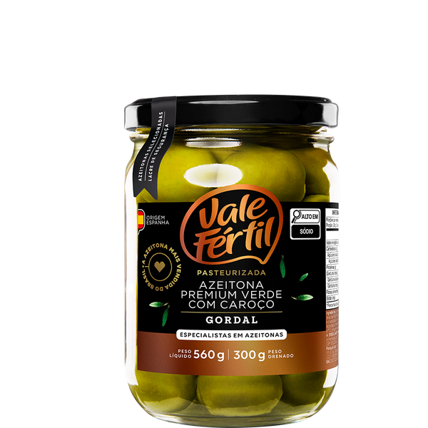 Azeitonas Verde Premium Gordal VALE FERTIL 300g